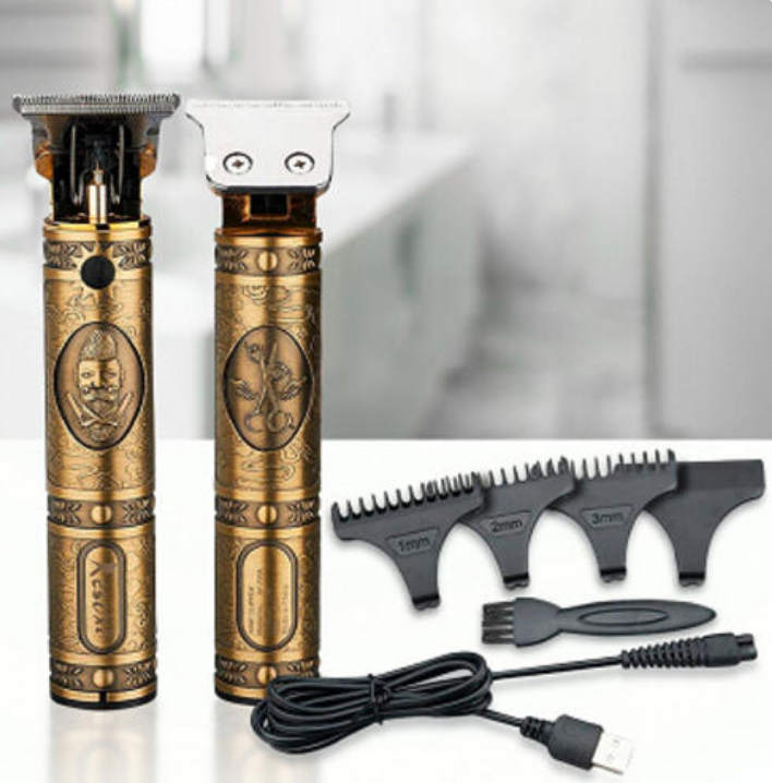 Tondeuse Professionnelle Cheveux & Barbe – Lame Inox, 2200mAh Sans Fil