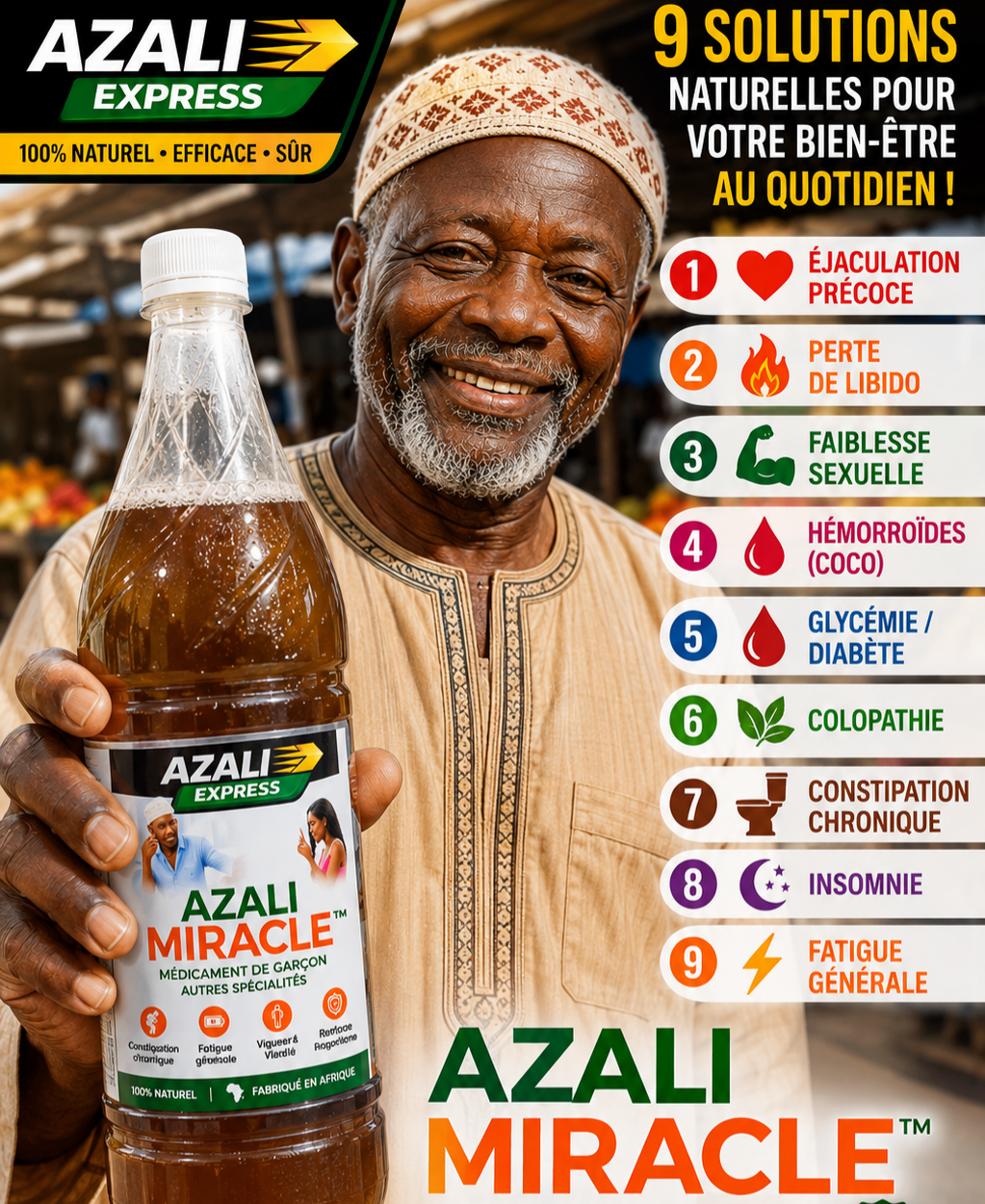 AZALI MIRACLE™ — KIT TRAITEMENT 3 BOUTEILLES 50 000frs