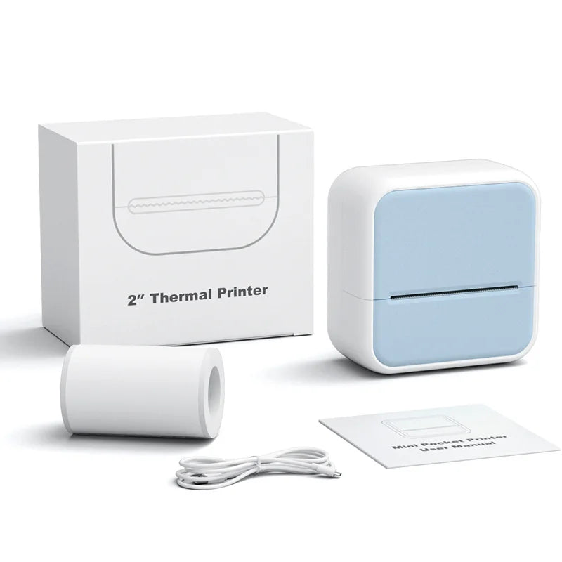 Imprimante d'Étiquettes Thermique Bluetooth Portable