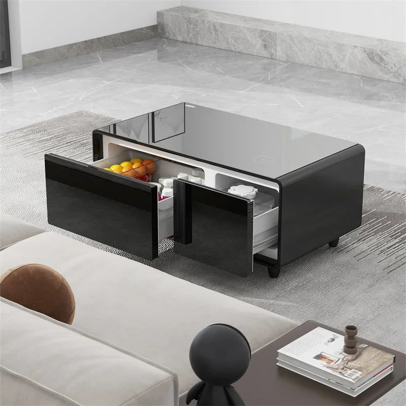 Table Réfrigérante Multifonction – Boissons Fraîches & Charge Sans Fil Intégrée