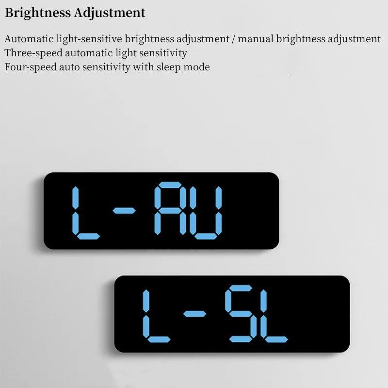 Horloge Murale Digitale 9 Pouces – Heure, Température, Humidité & Réveil