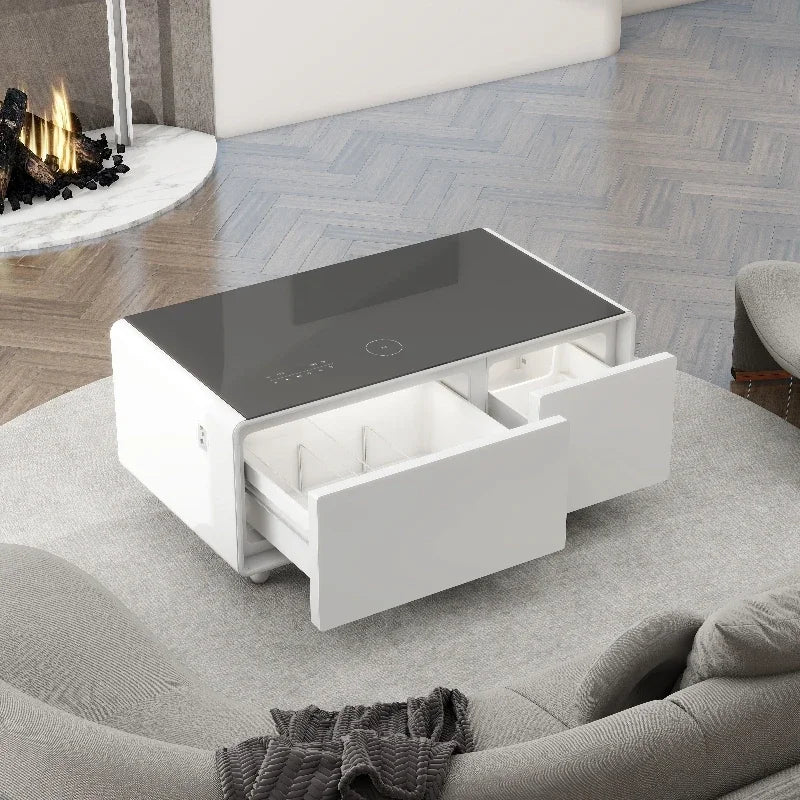 Table Réfrigérante Multifonction – Boissons Fraîches & Charge Sans Fil Intégrée