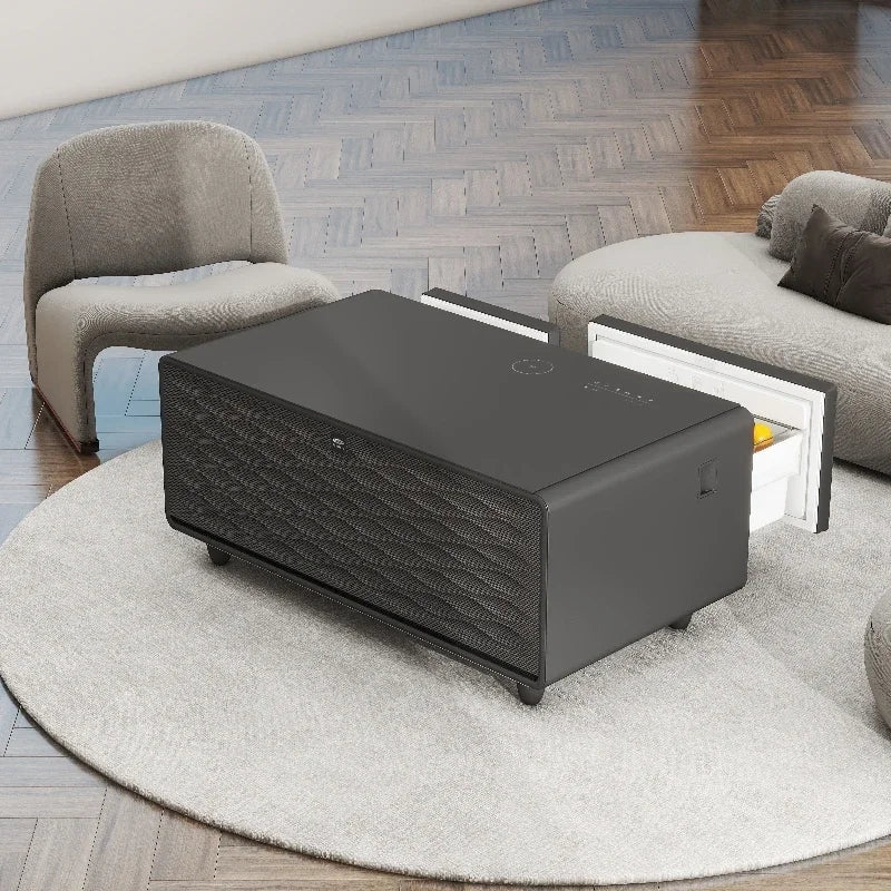 Table Réfrigérante Multifonction – Boissons Fraîches & Charge Sans Fil Intégrée