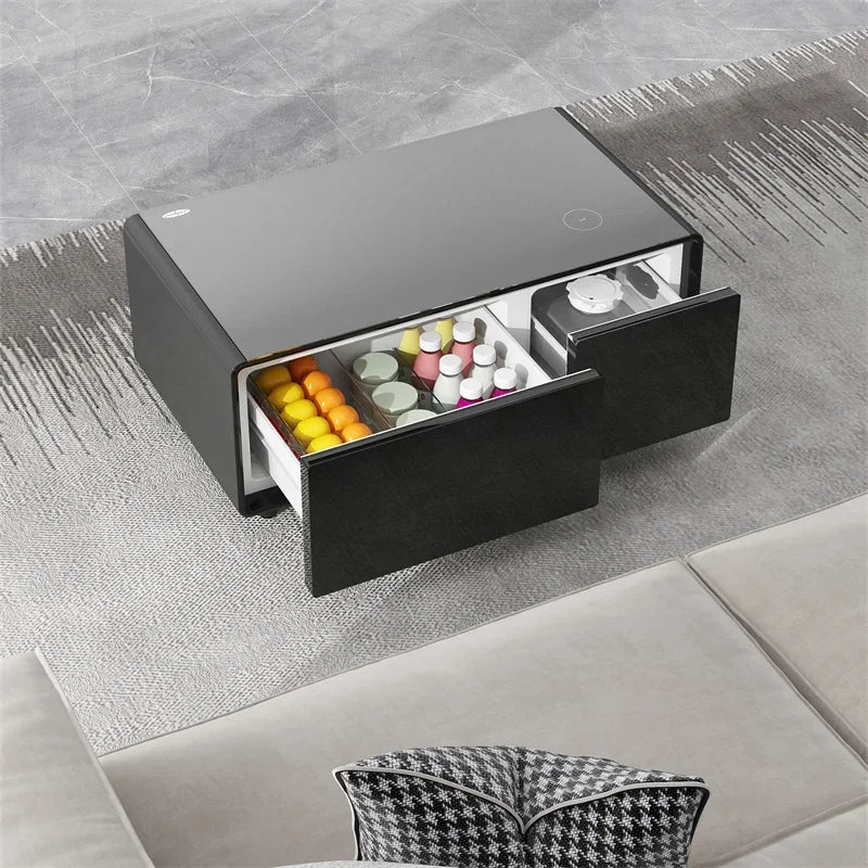 Table Réfrigérante Multifonction – Boissons Fraîches & Charge Sans Fil Intégrée