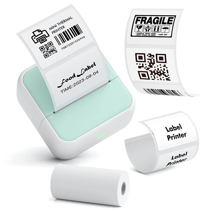 Imprimante d'Étiquettes Thermique Bluetooth Portable